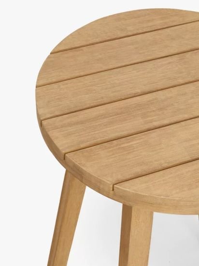 Round Garden Bistro Table, 75cm, (Acacia Wood), Natural